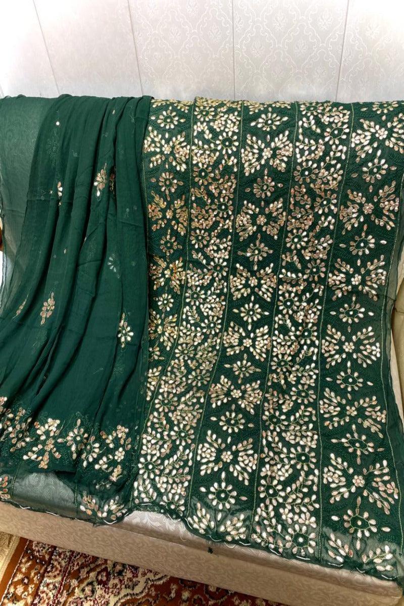 Design by Amina - Chickenkari with Gota handwork - 2 Piece - 9 - Studio by TCS