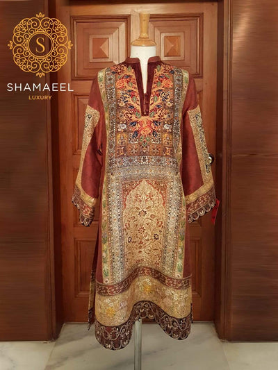 Shamaeel - Mughal Carpets Straight Long Tunic - M-4A