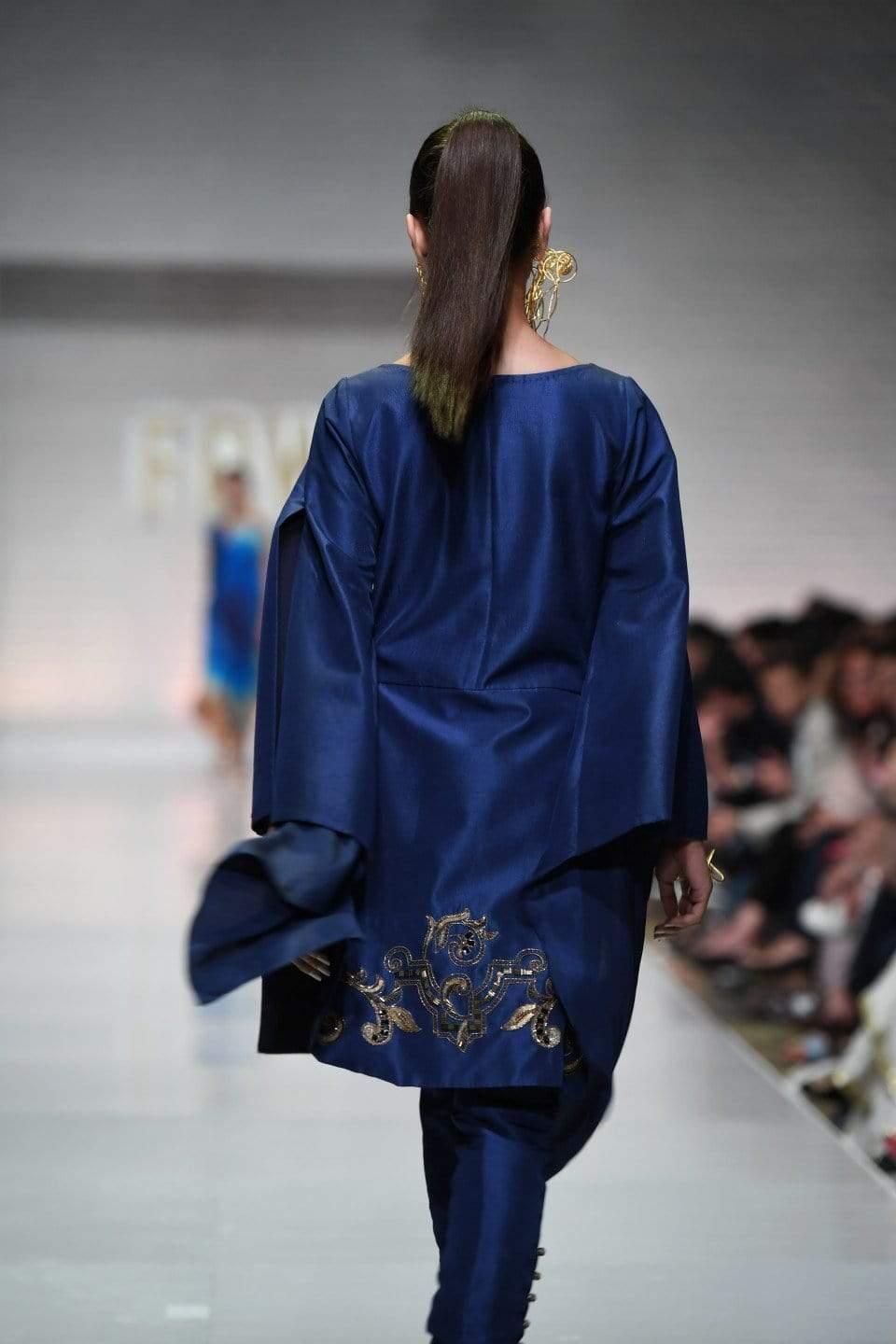 Yasmin Zaman - Blue - Pure Silk Shirt - 2 Piece