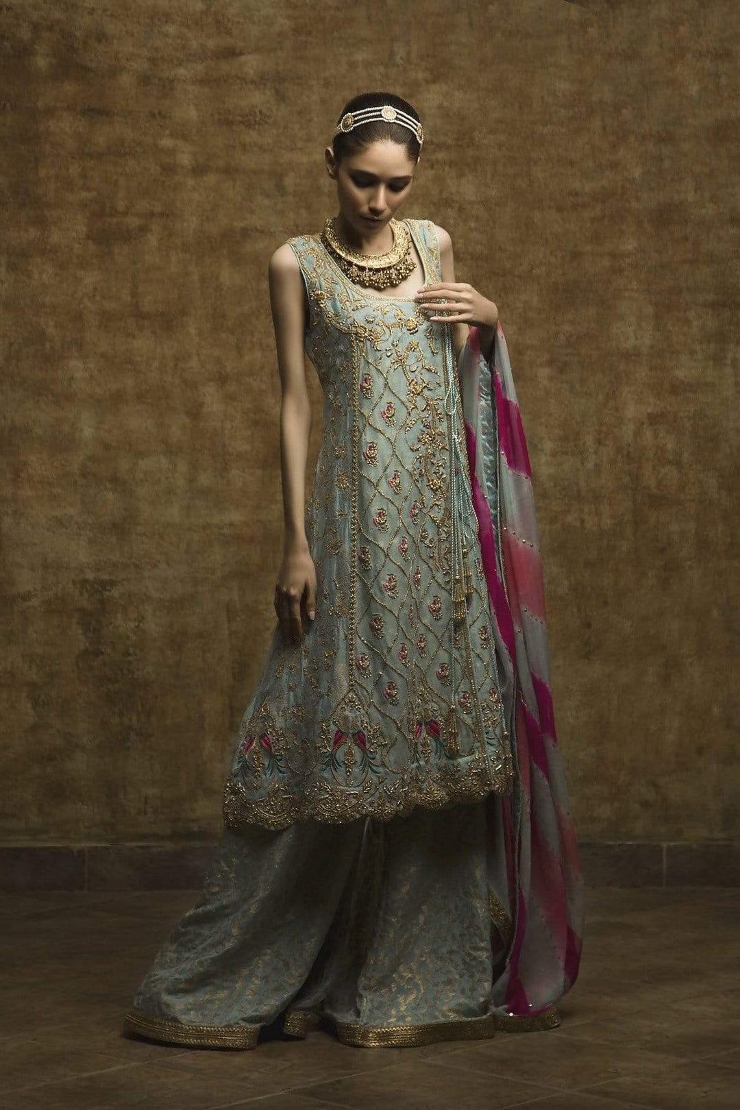 Yasmin Zaman - Ferozi - Angarkha  - F-173 - 3 Piece