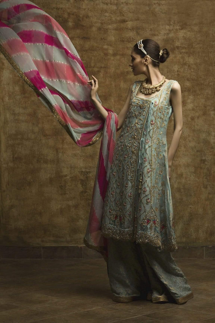 Yasmin Zaman - Ferozi - Angarkha  - F-173 - 3 Piece