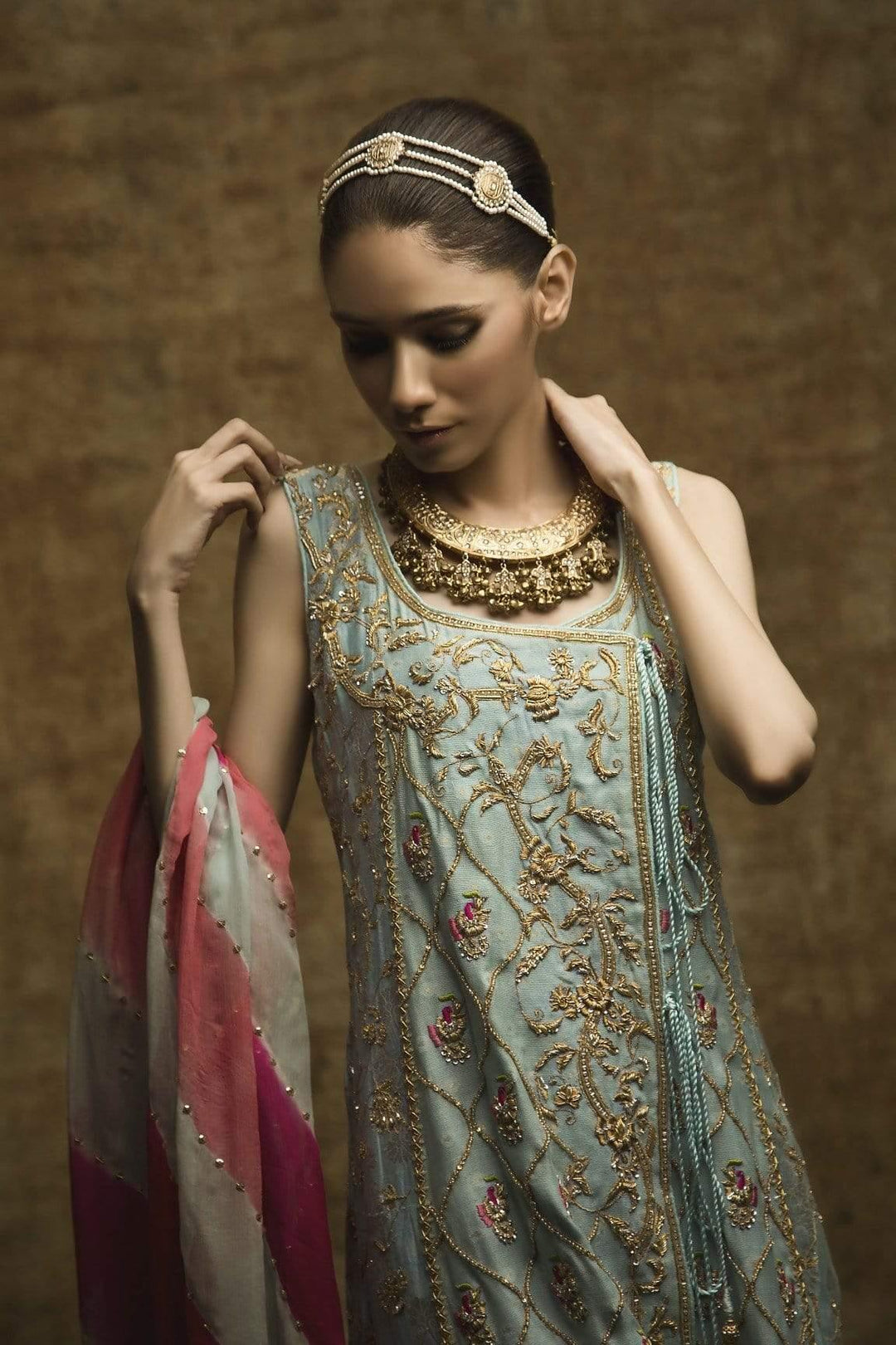 Yasmin Zaman - Ferozi - Angarkha  - F-173 - 3 Piece
