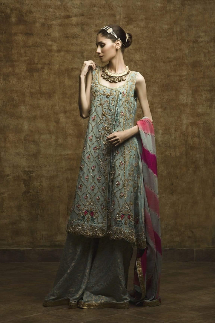 Yasmin Zaman - Ferozi - Angarkha  - F-173 - 3 Piece