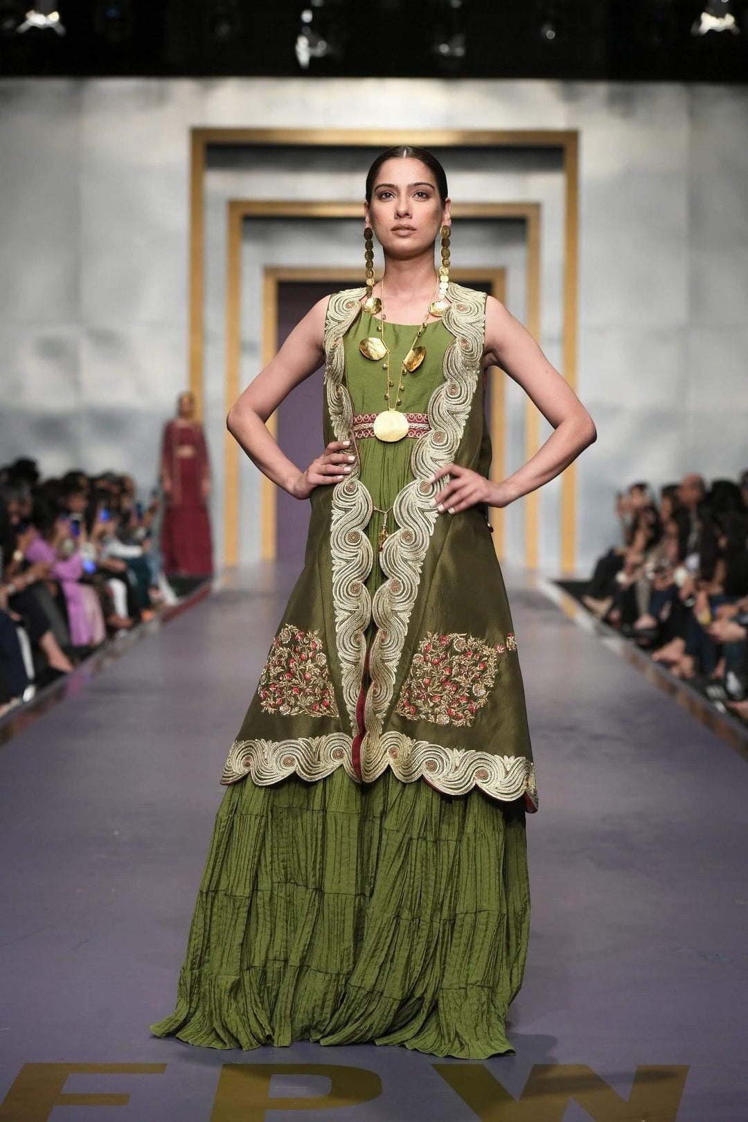 Yasmin Zaman - Green Albanian Jacket - F-188 - 1 Piece