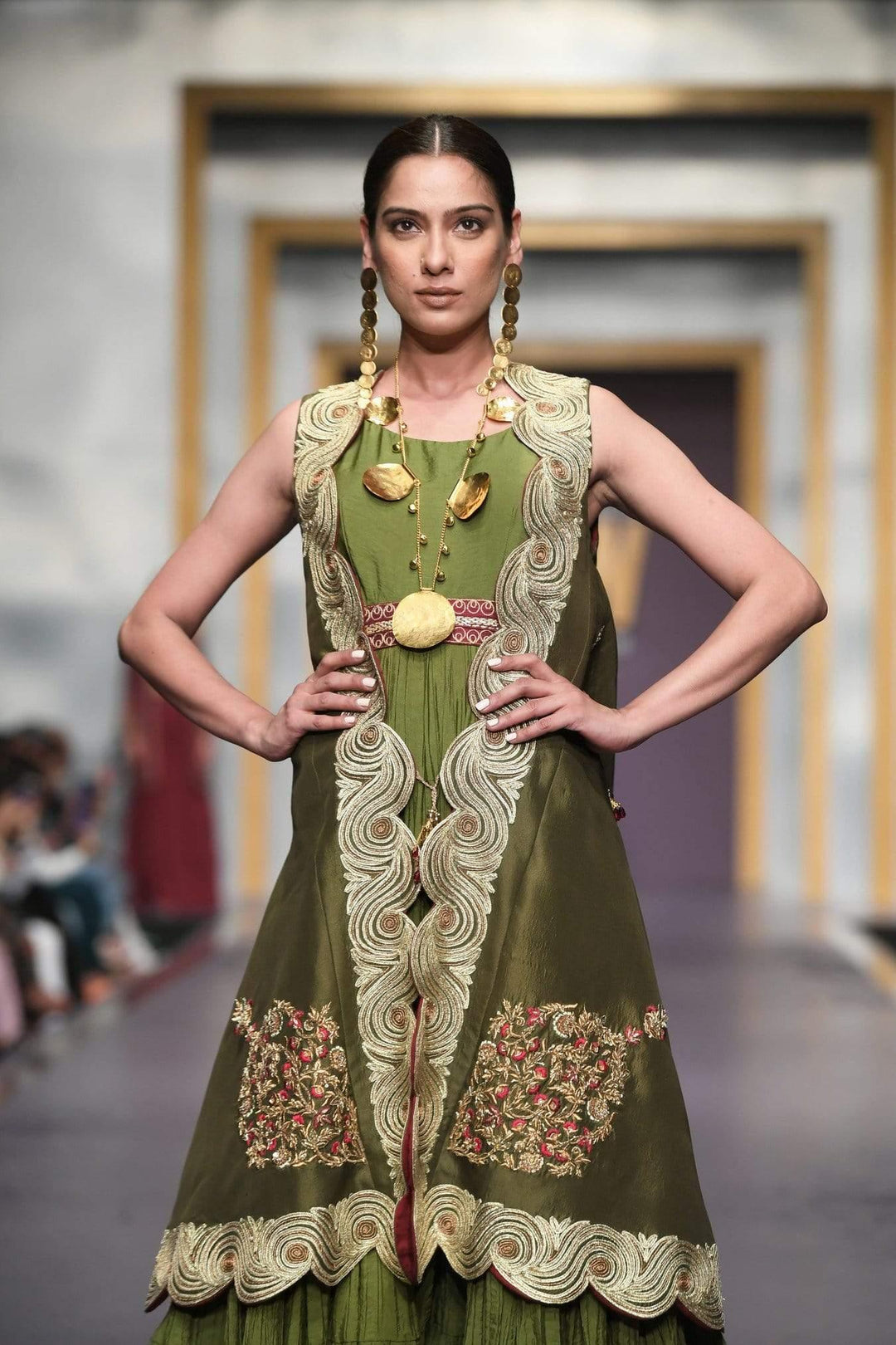 Yasmin Zaman - Green Albanian Jacket - F-188 - 1 Piece