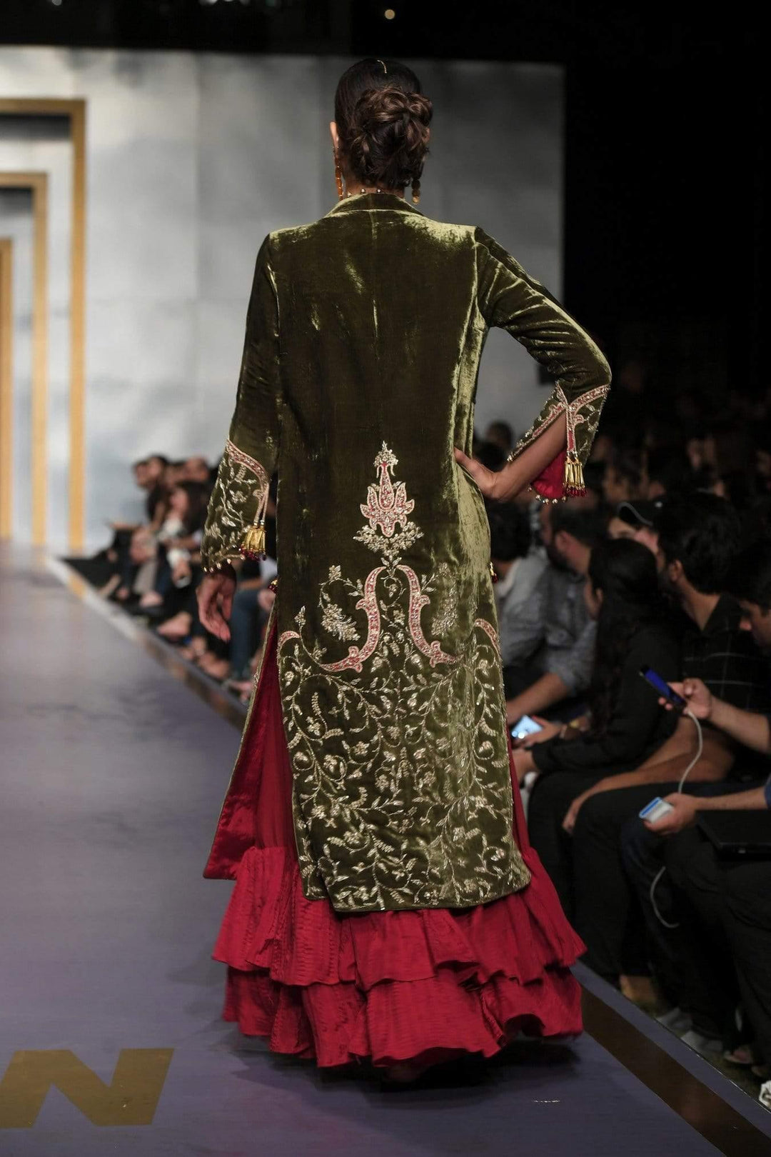 Yasmin Zaman - Green Velvet Jacket - F-190 - 1 Piece