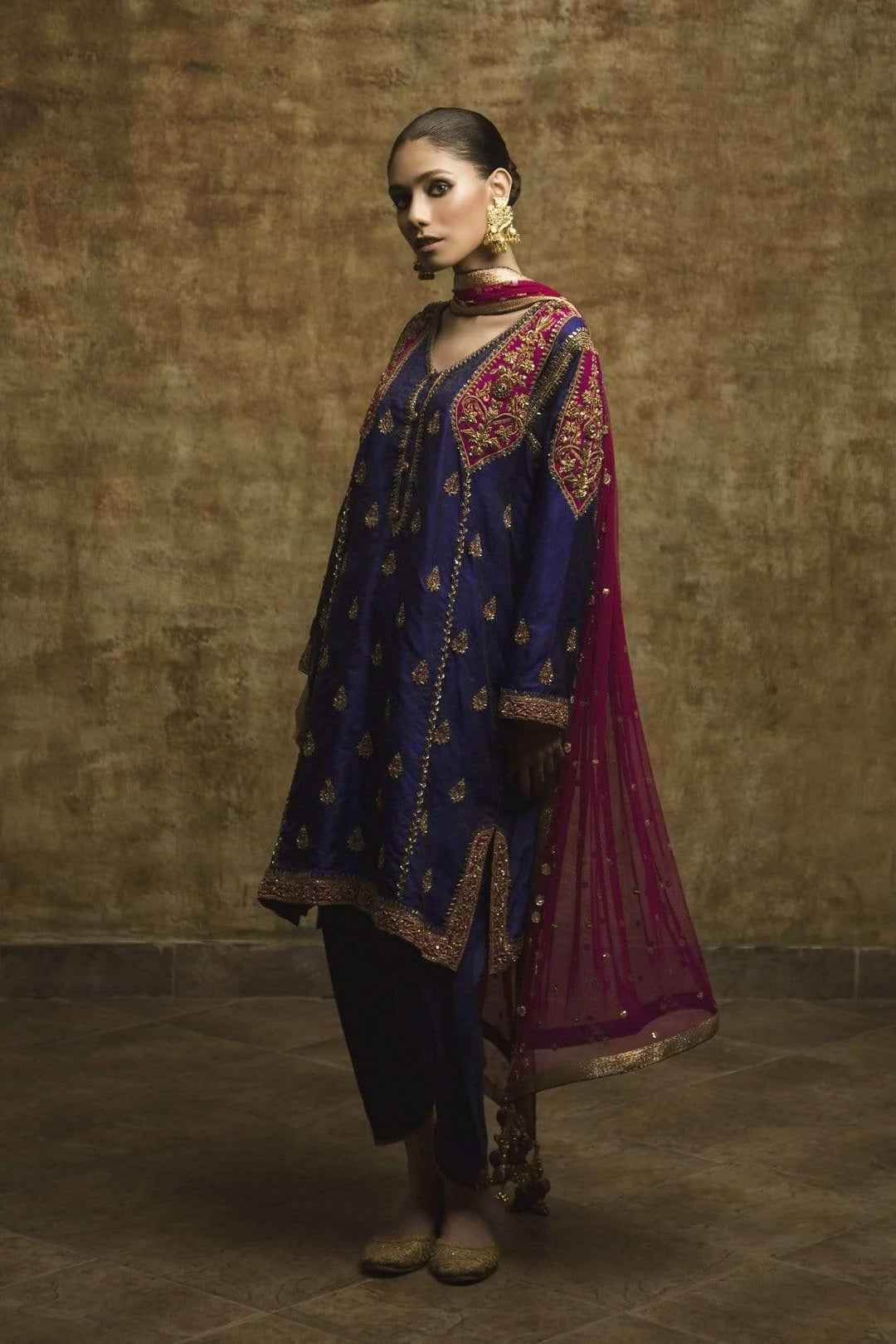Yasmin Zaman - Purple - Self Banarsi Suit - F-117 - 3 Piece