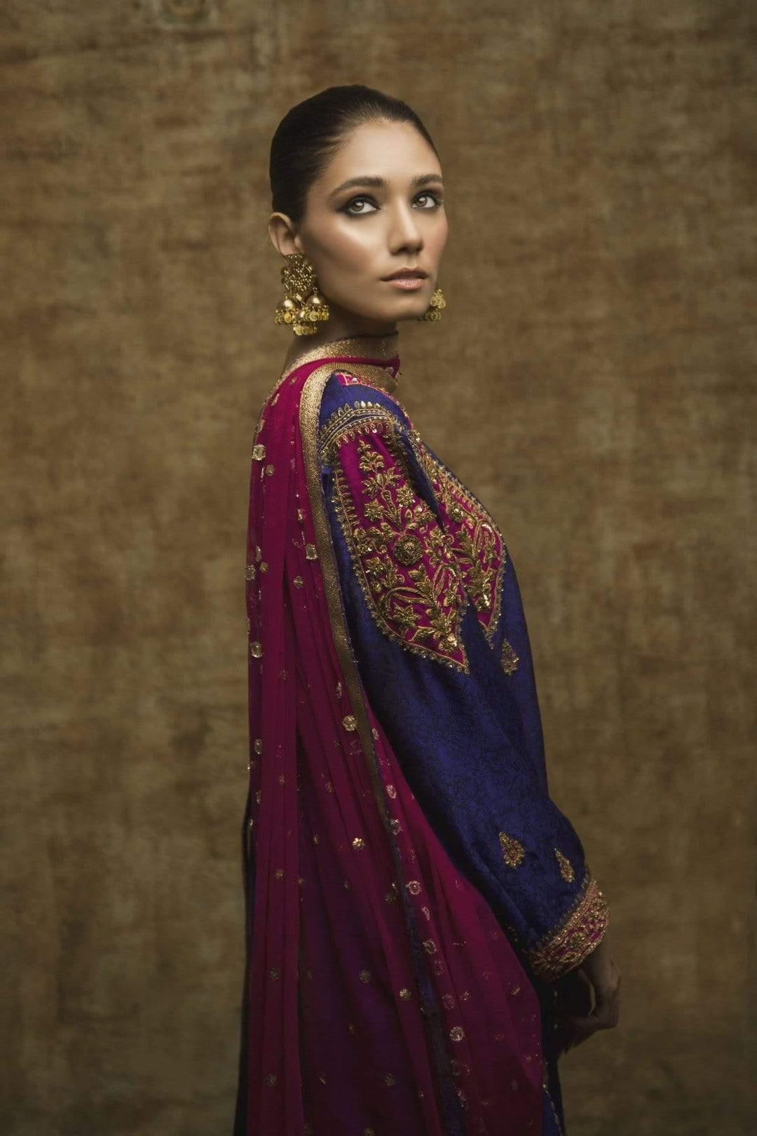 Yasmin Zaman - Purple - Self Banarsi Suit - F-117 - 3 Piece