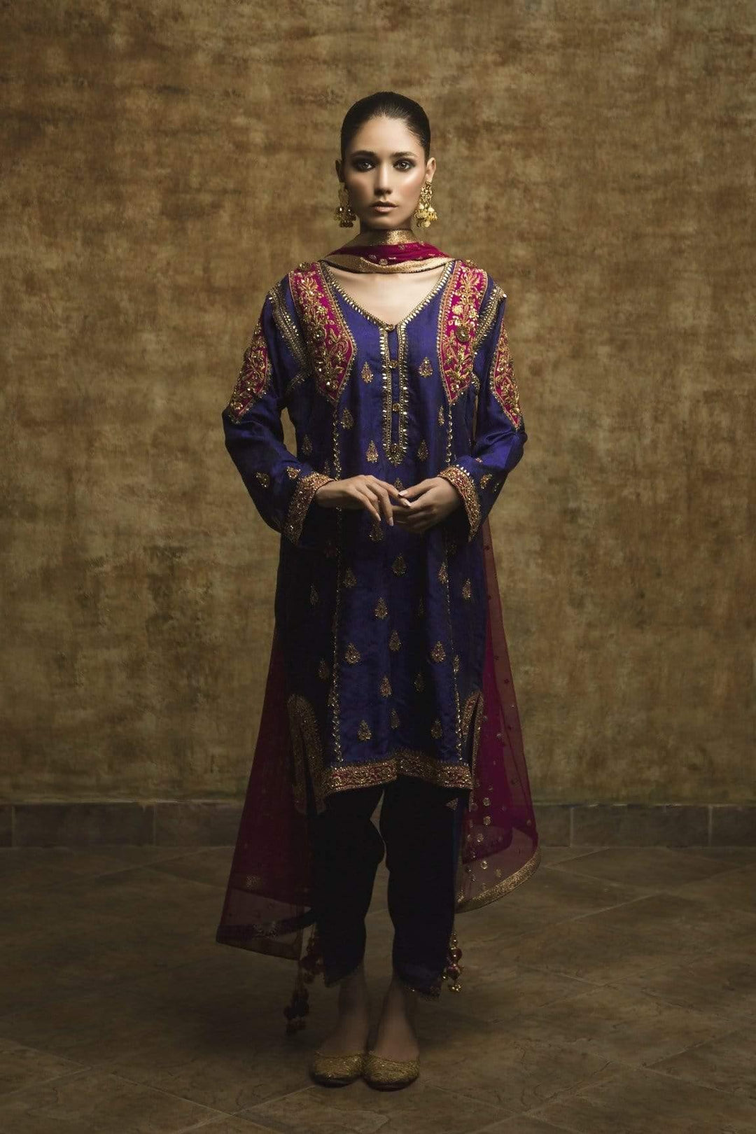 Yasmin Zaman - Purple - Self Banarsi Suit - F-117 - 3 Piece