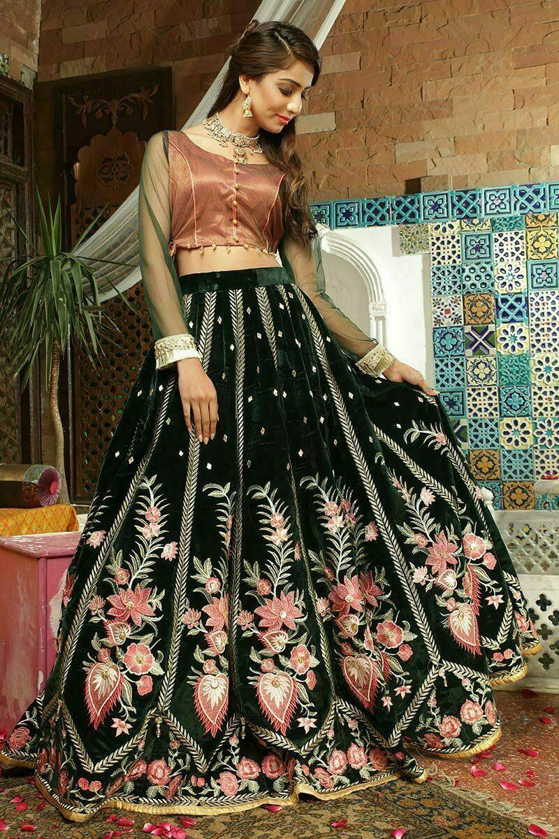 Zahra Ahmad - Mongia - Pink - Velvet - 3 Piece