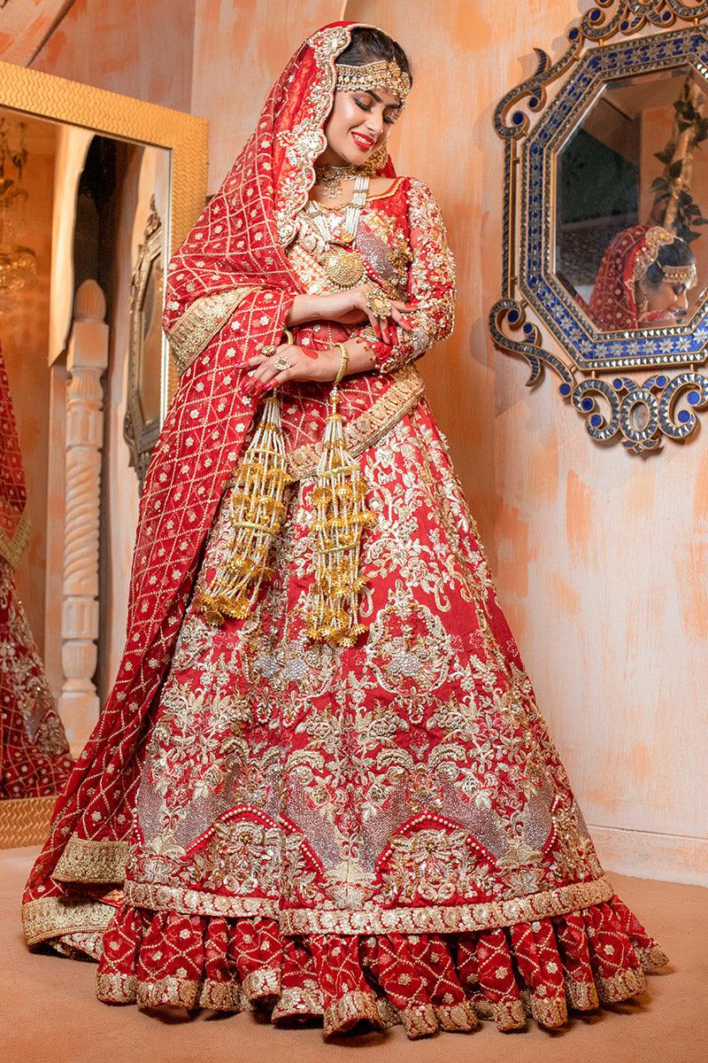 Zahra Ahmad - Mr-07 - Red - Organza - 3 Piece