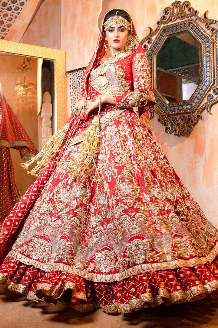 Zahra Ahmad - Mr-07 - Red - Organza - 3 Piece