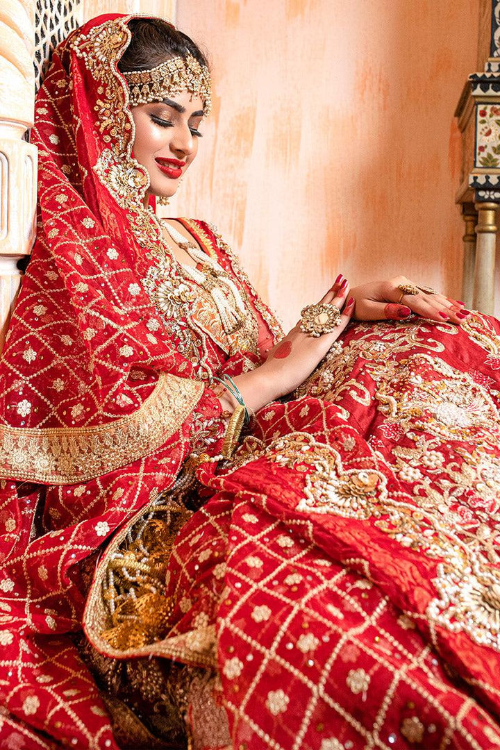 Zahra Ahmad - Mr-07 - Red - Organza - 3 Piece