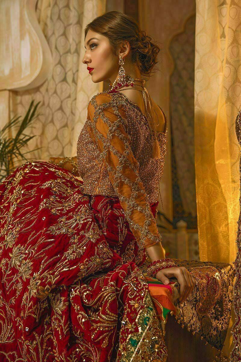Zahra Ahmad - Red Glory - Red - Velvet - 3 Piece