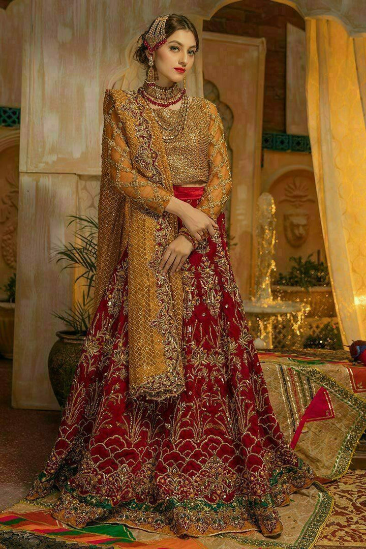 Zahra Ahmad - Red Glory - Red - Velvet - 3 Piece