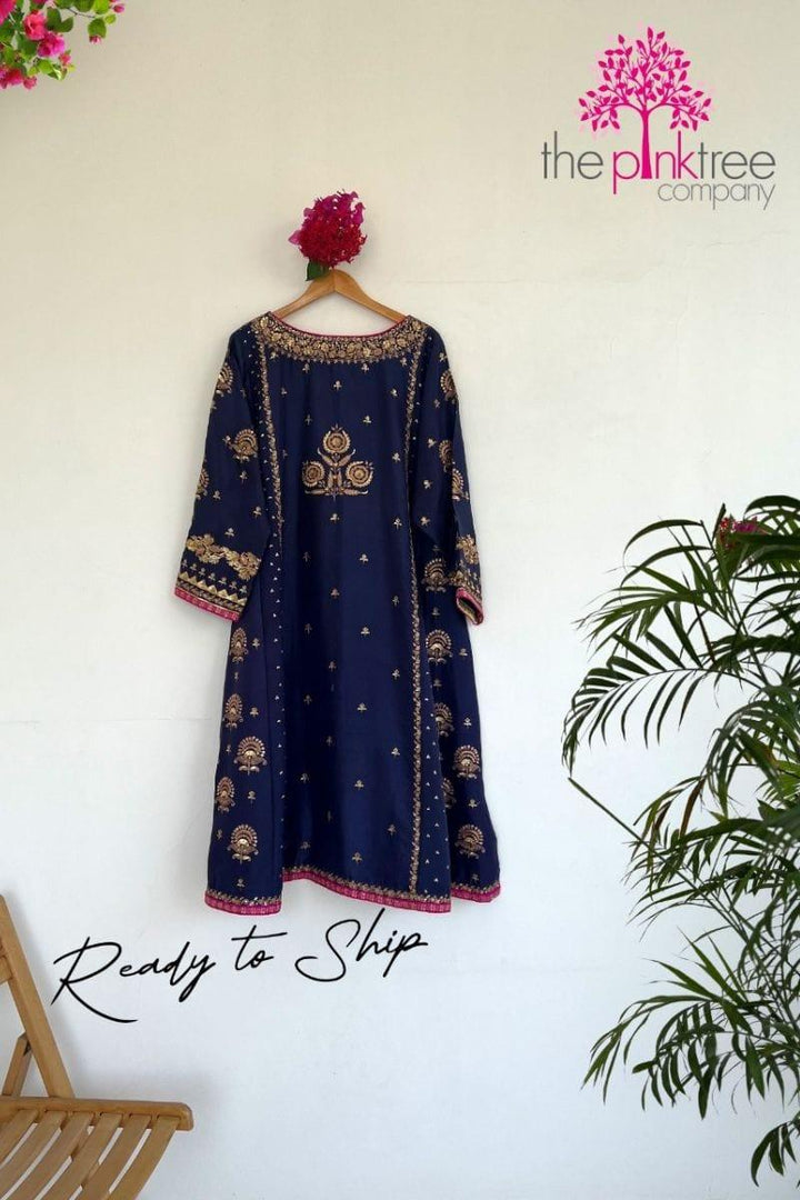 Pinktree - Deep Purple Raw Silk Cut Shirt - Studio by TCS