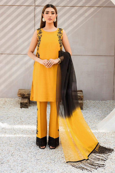 Malook - Kayseria - Mustard - Embroidered - 3 Piece - Studio by TCS