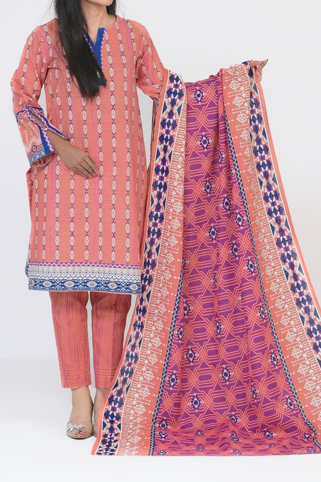 Mizaj - 3 Pc - Unstitched - Vol.02 - Khaddar Shirt, Dupatta and Trousers - Studio by TCS