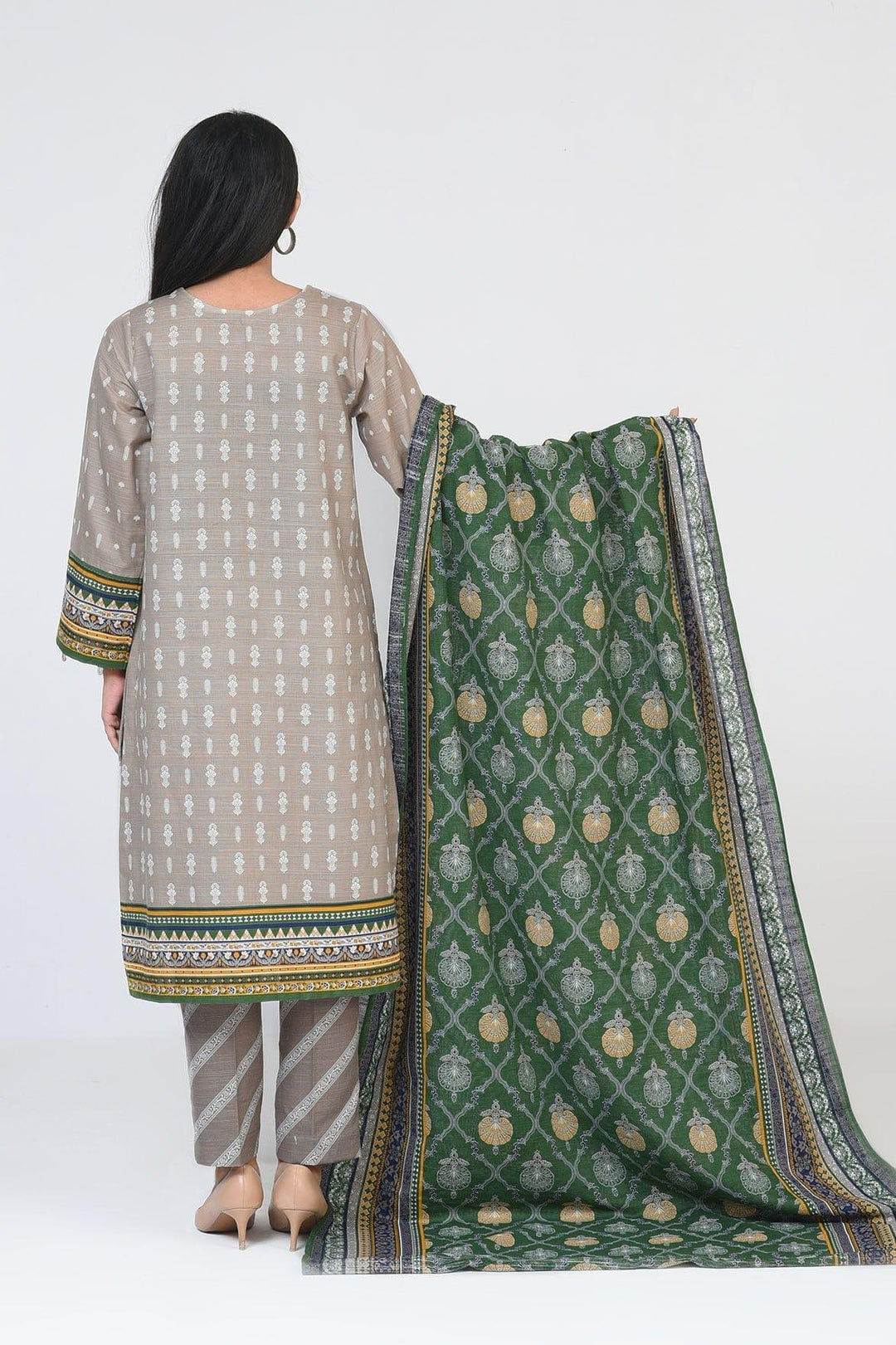 Mizaj - 3 Pc - Unstitched - Vol.02 - Khaddar Shirt, Dupatta and Trousers - Studio by TCS
