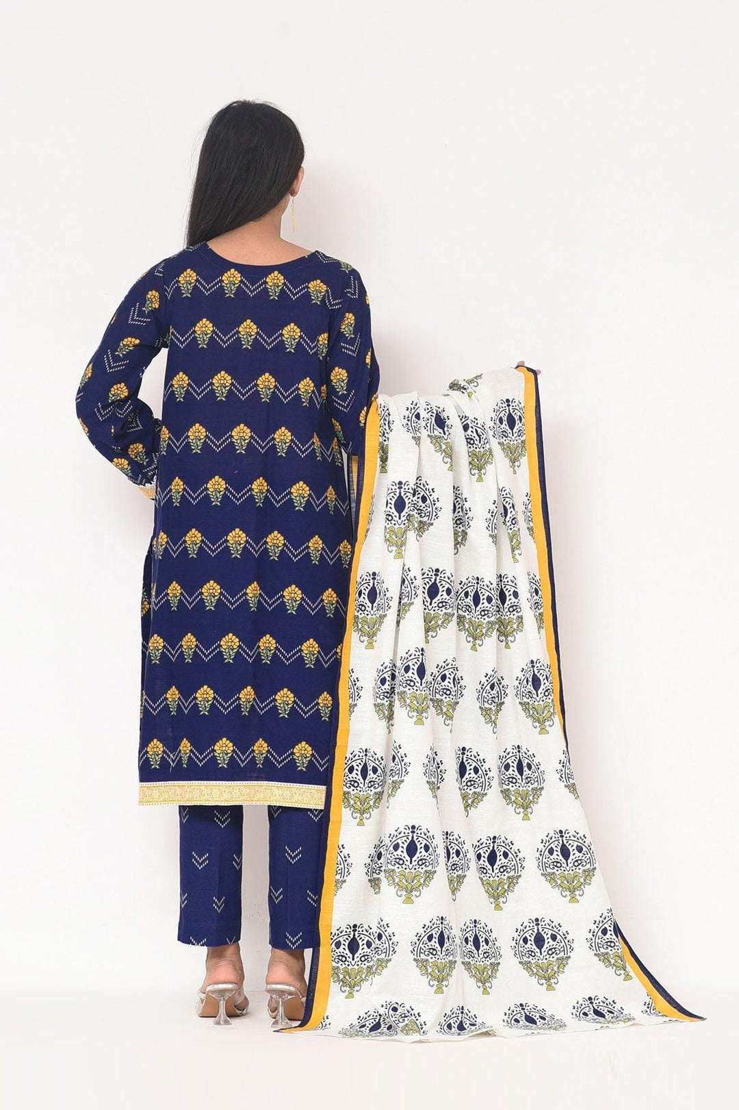 Mizaj - 3 Pc - Unstitched - Vol.02 - Khaddar Shirt, Dupatta and Trousers - Studio by TCS