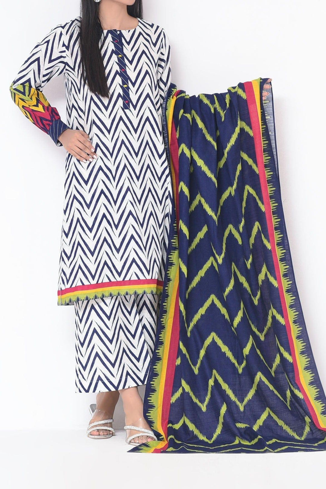 Mizaj - 3 Pc - Unstitched - Vol.02 - Khaddar Shirt, Dupatta and Trousers - Studio by TCS