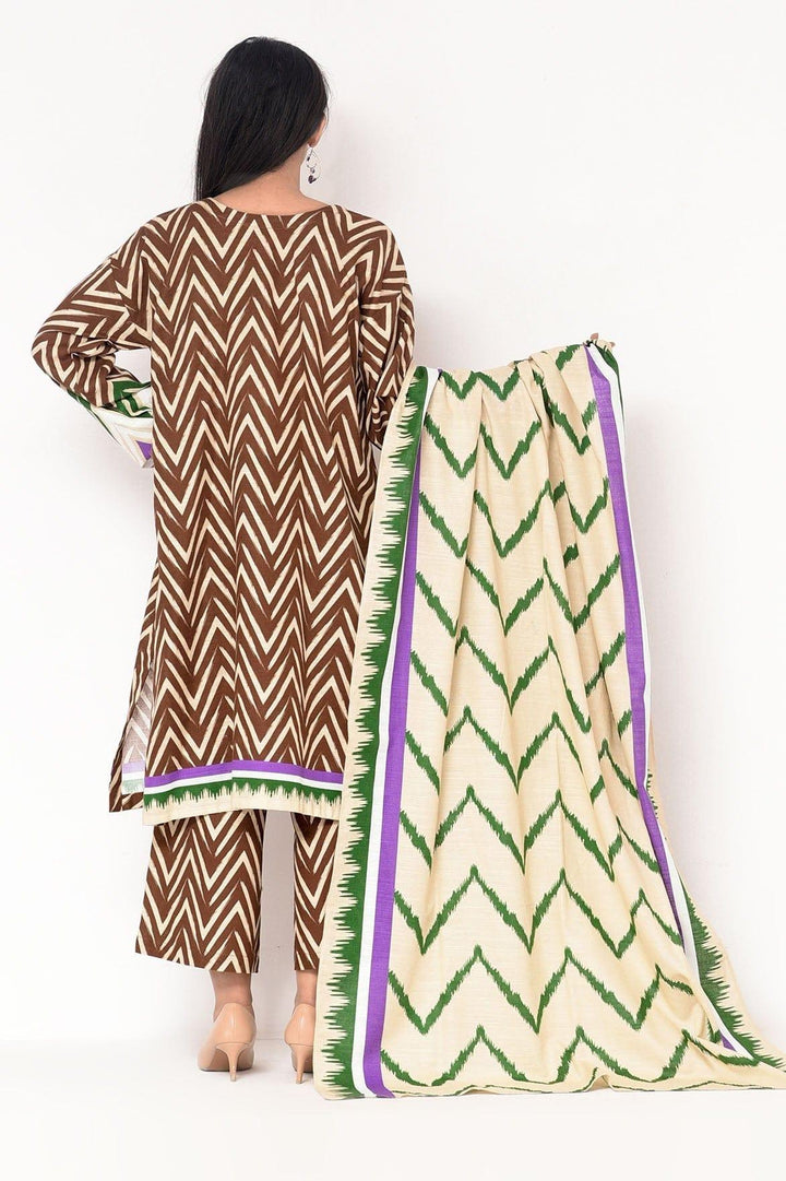 Mizaj - 3 Pc - Unstitched - Vol.02 - Khaddar Shirt, Dupatta and Trousers - Studio by TCS