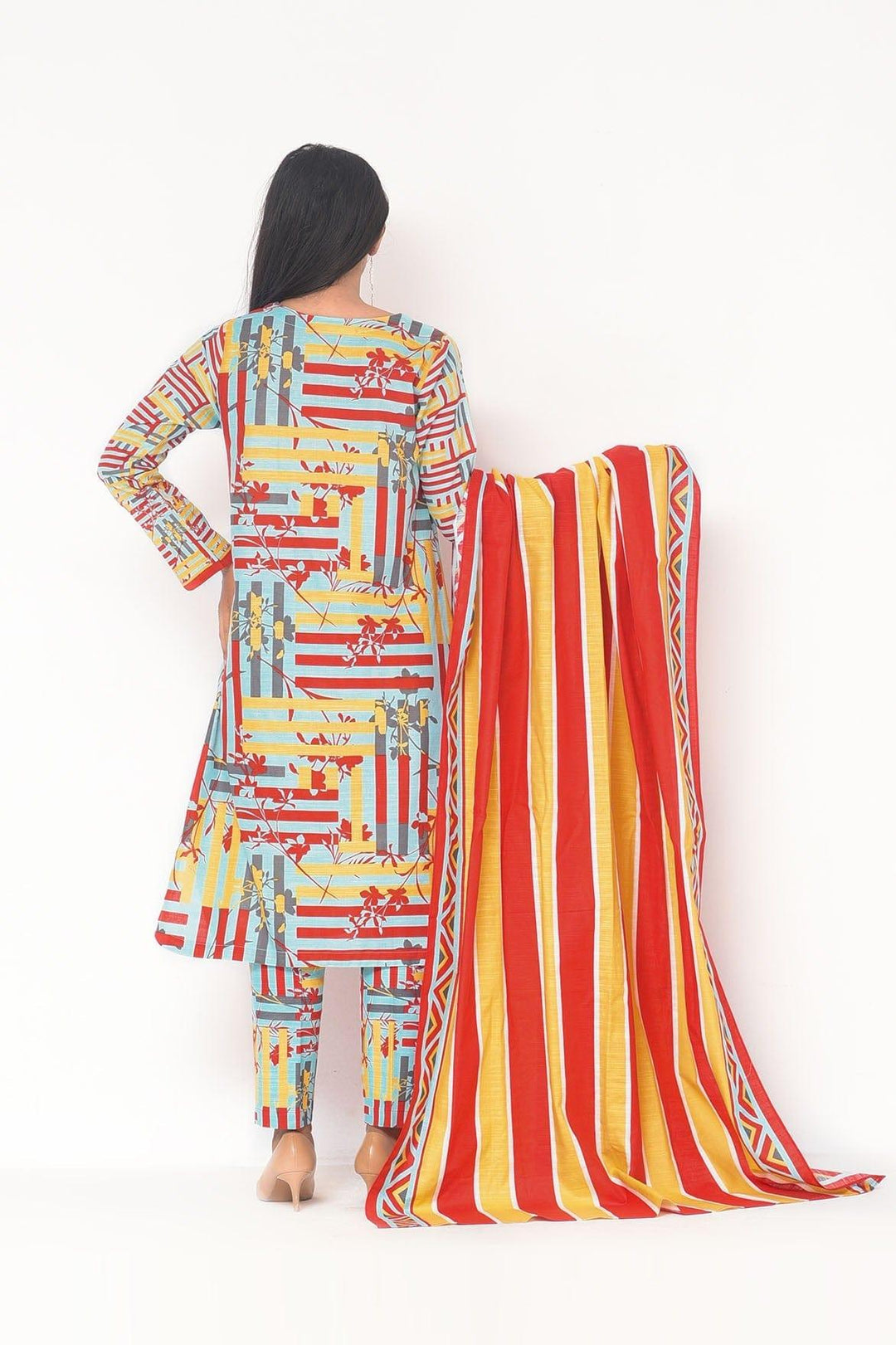 Mizaj - 3 Pc - Unstitched - Vol.02 - Khaddar Shirt, Dupatta and Trousers - Studio by TCS