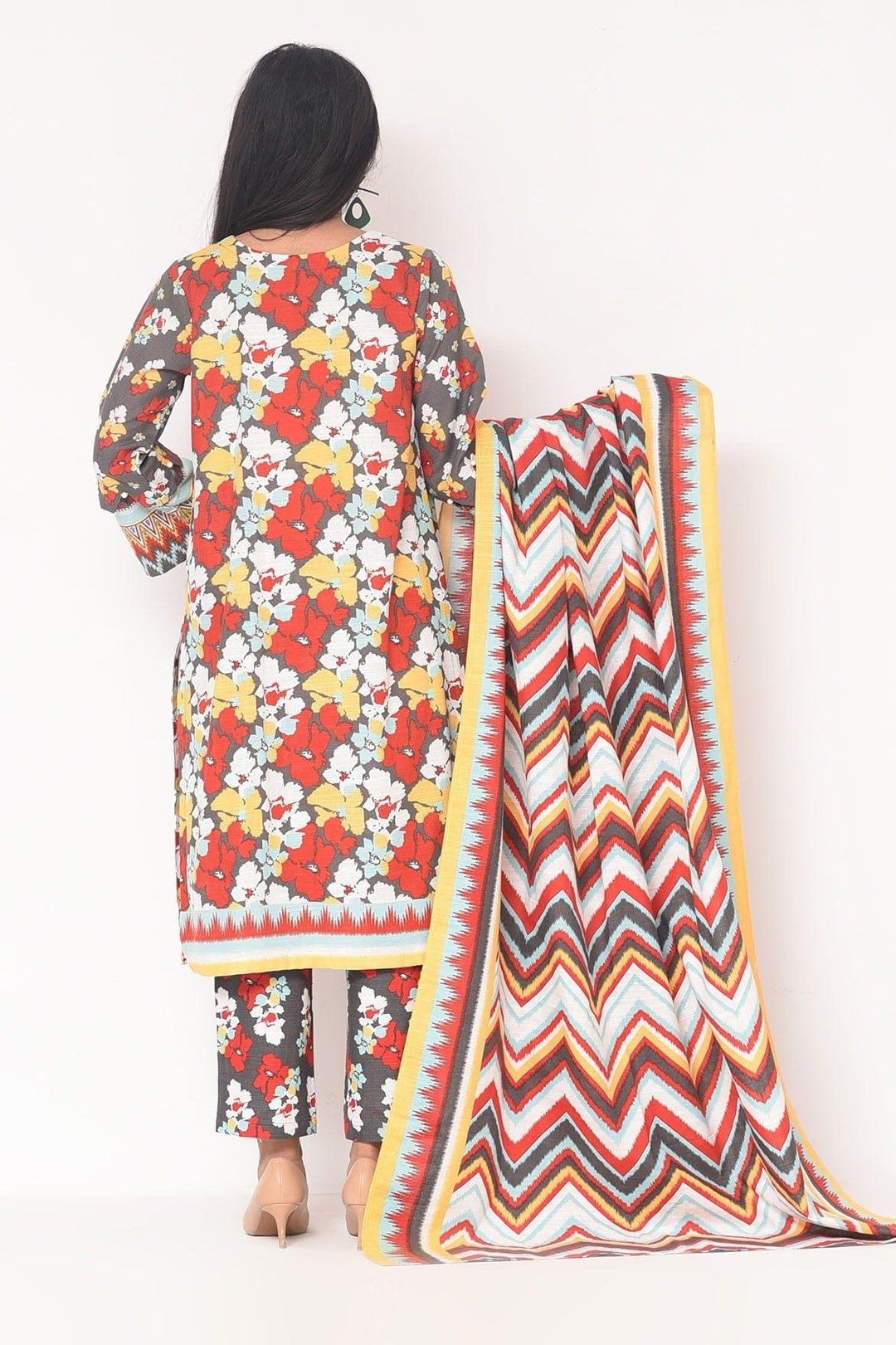 Mizaj - 3 Pc - Unstitched - Vol.02 - Khaddar Shirt, Dupatta and Trousers - Studio by TCS