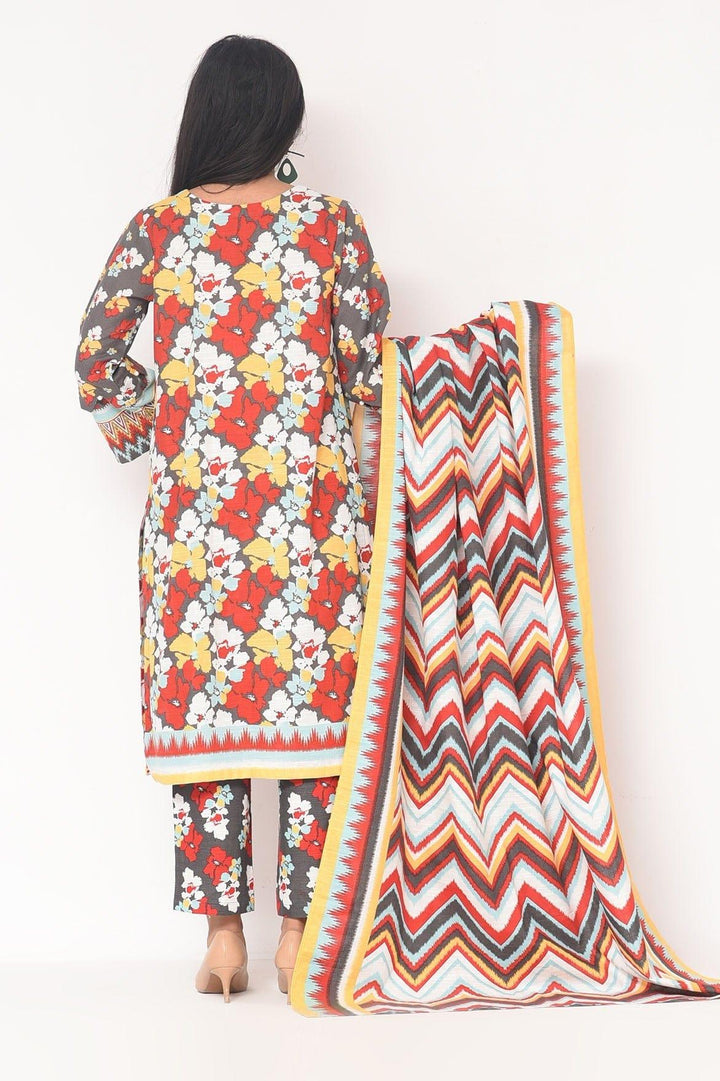 Mizaj - 3 Pc - Unstitched - Vol.02 - Khaddar Shirt, Dupatta and Trousers - Studio by TCS