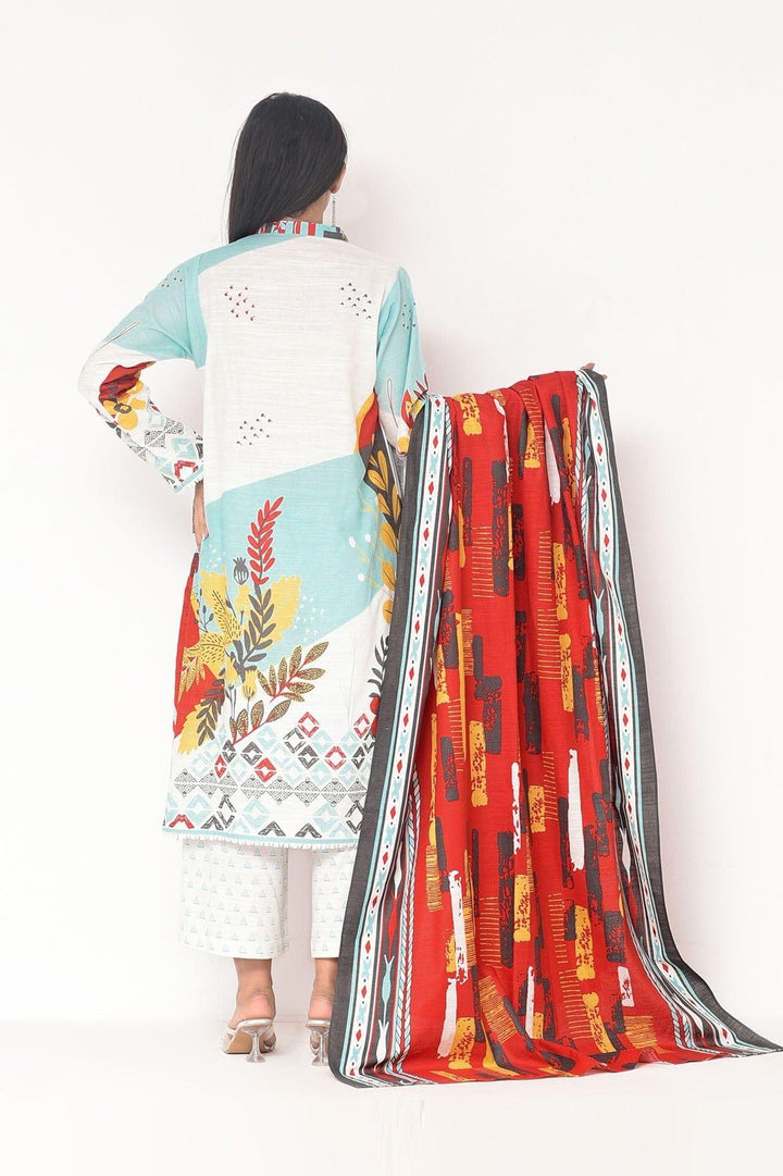 Mizaj - 3 Pc - Unstitched - Vol.02 - Khaddar Shirt, Dupatta and Trousers - Studio by TCS