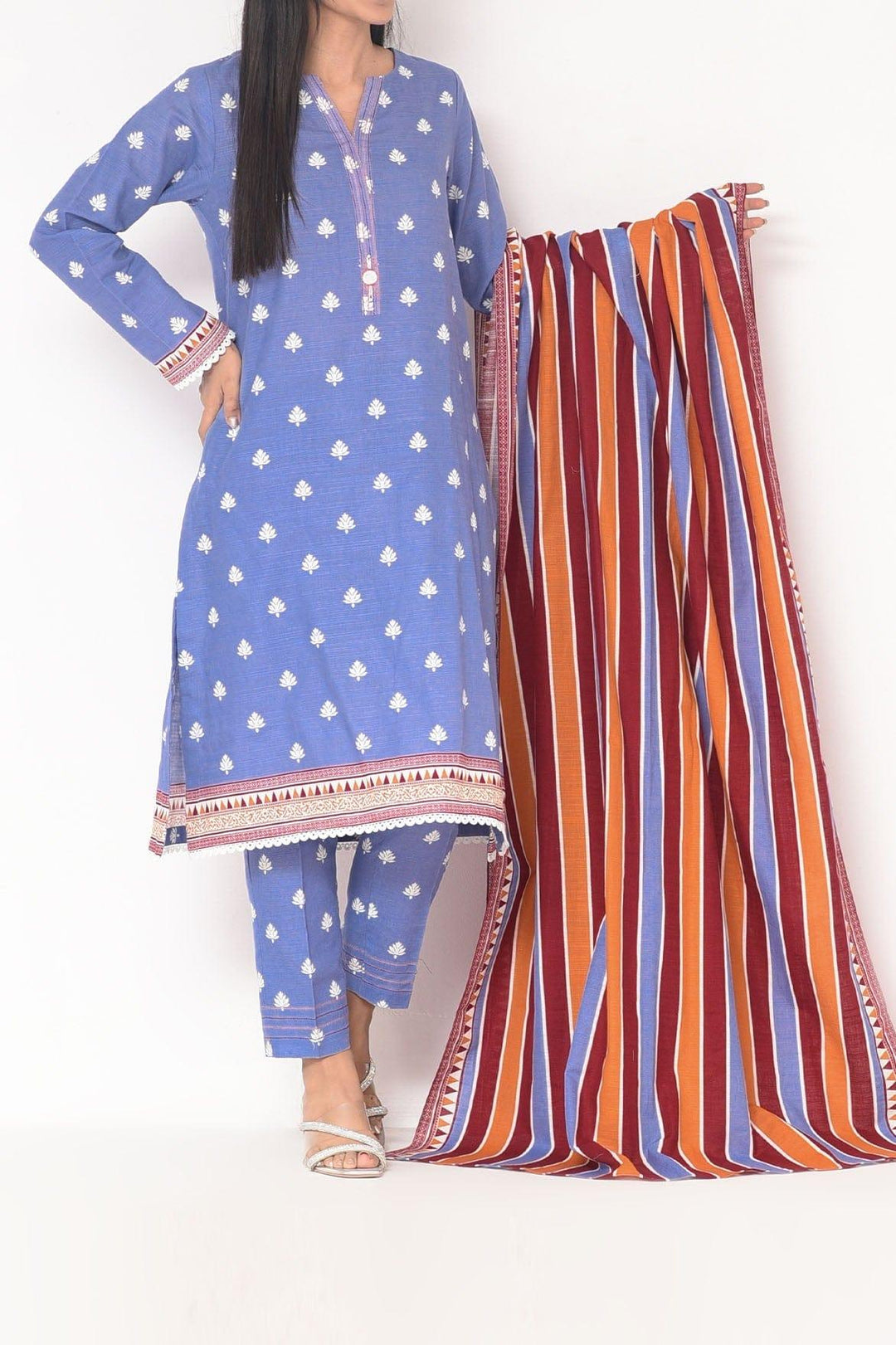 Mizaj - 3 Pc - Unstitched - Vol.02 - Khaddar Shirt, Dupatta and Trousers - Studio by TCS