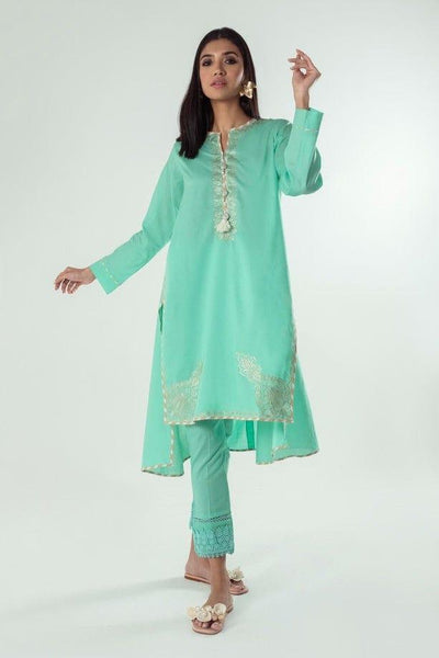Sana Safinaz - Light Green A-line Shirt - SS22BSE105F - Studio by TCS